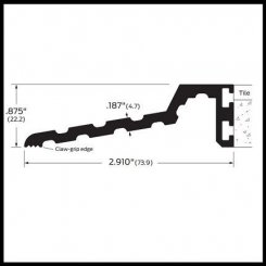 Zero #523 Half Threshold, 2.910" (W) Aluminum, High Clearance, .875" (H)