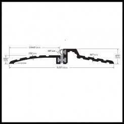 Zero #526 Rabbeted Threshold, 6" Aluminum with Neoprene and Thermal Break, .875" H