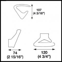 Hafele Hat & Coat Hook, 4-3/4" x 2-15/16" x 4-3/16"