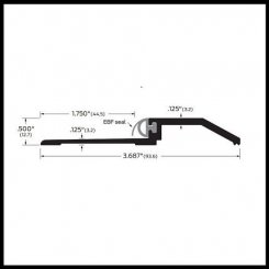 Zero #564B Rabbeted Threshold, Bronze Low Profile with Neoprene, 3.678" W