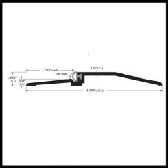 Legacy #3665 Rabbeted Threshold, 5" (W) Aluminum with Neoprene and Grip Saddle, .5" H