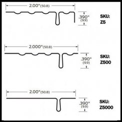 Zero #5, 500, 5000 Metal Weatherstrip, Wooden Windows, for Lower Sash Jambs