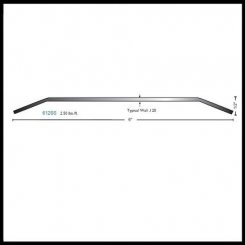 NGP 612SS Utility Threshold, 6" Stainless Steel, .5" Height