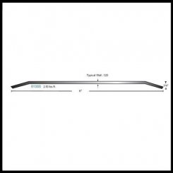 NGP 613SS Utility Threshold, 6" Stainless Steel, .25" Height