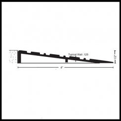 NGP 654 Aluminum Wheelchair Ramp, .5" Height, 4" Width