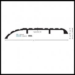 NGP 656 Transitional Threshold, 6" Aluminum, .5” Offset