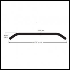Zero #664STST Utility Threshold, 4" Stainless Steel, 7 Gauge Thickness, .5" Height