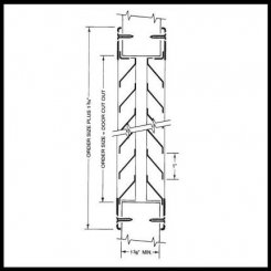 Door Louver 700A, Inverted Split "Y" Blades, Two Piece Louver, Min. 1-3/8" Thick Door, up to 4' x 6'-8"