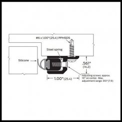 Zero #712 Door Gasket, Aluminum with .2" Adjustable Neoprene Seal
