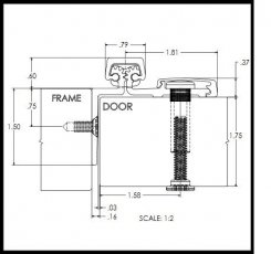 Roton 780-155HD Continuous Hinge, Half Surface Center Hung and Egress Conversions