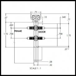 Roton 780-224 Continuous Hinge, Concealed Leaf for 1-3/4" Doors