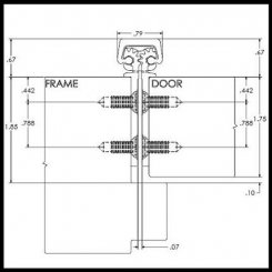 Roton 780-112 Continuous Hinge, Concealed Leaf Medium Weight Door