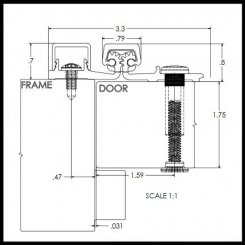 Roton 780-157 Piano Hinge, Full Surface Frame Face Dimension Limitations