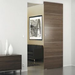 Concealed Barn Door installed on doorway