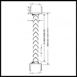 Door Louver 800A1, Inverted Y-Blades, Self Attaching Frame, 1-3/4" Doors, up to 4' x 6'-8"