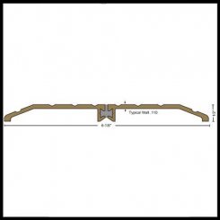 NGP 8426 Utility Threshold, 6.125" Aluminum or Brass with Thermal Break, .5" Height
