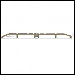NGP 8428 Utility Threshold, 8.125" Aluminum or Brass with Thermal Break, .5" Height