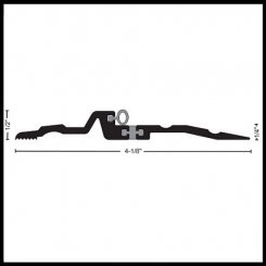 NGP 8433 Latching Panic Exit Threshold, 4.125" Aluminum with Thermal Break and Choice of Seals, .5" Height