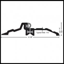 NGP 8434 Latching Panic Exit Threshold, 4.125" Aluminum with Thermal Break and Choice of Seals, .875" Height