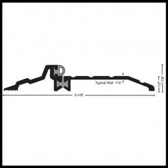 NGP 8435 Latching Panic Exit Threshold, 5.125" Aluminum with Thermal Break and Choice of Seals, .875" Height