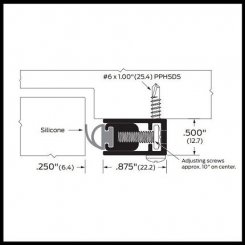 Zero #870 Door Gasket with Adjustable Silicone Seal
