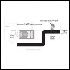 Zero #870SPB Door Closer and Strike Plate Mounting Bracket for Z870