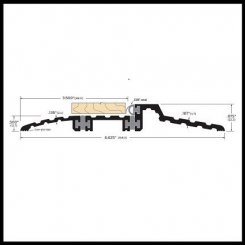 Zero #8729 Rabbeted Threshold, 6.625" (W) Aluminum with Neoprene and Double Thermal Break, .875" H