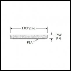 Zero #8780 Adhesive Weatherstrip and Mullion Shield, Neoprene .094"