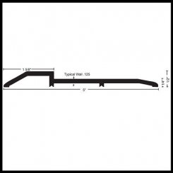 NGP 882 Cover Plate Accessory, Aluminum Trim or Door Stop, .25" Height
