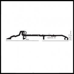 NGP 884 Aluminum Latching Panic Exit Threshold, with Thermal Break and Choice of Seals, 6"- 8" Widths, .875" Height