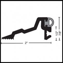 NGP 884B/S Extended Width Bumper Seal Threshold, 2" Aluminum, .875" Height
