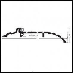 NGP 885 Transitional Threshold, 5" Aluminum with Choice of Seals, .5" Offset
