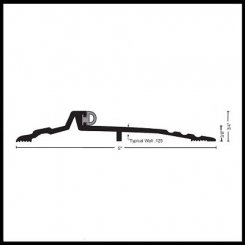 NGP 890 Rabbeted Threshold, 5" Aluminum with Choice of Seals, .75" Height