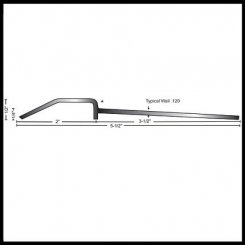 NGP 896SS Bumper Threshold, 5.5" Stainless Steel, .5" Height