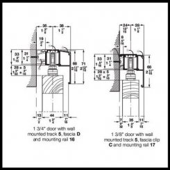 Hafele 941.25.920 Aluminum Upper Track (5), for Slido Classic Sets - INACTIVE