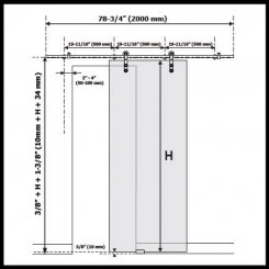 Hager 9436 Barn Door Set