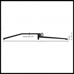 NGP 950 Rabbeted Threshold, 5" Aluminum, .5" Height