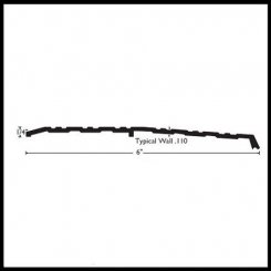 NGP 957 Aluminum Ramp Edge, .25" Drop, 6" Width