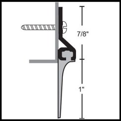 NGP 97V Door Sweep, .875" Aluminum Casing with 1" Vinyl Seal