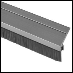 NGP A626 Door Sweep and Perimeter Gasket, .75" Aluminum Casing with .4375" Angled Nylon Brush