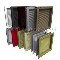 Door Louver 600A, Inverted V-Blades, Single Flanged Frame, 1-3/8" thru 1-3/4" Doors, up to 2' x 6'-8"