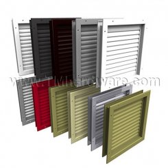 Door Louver 800A, Inverted Y-Blades, Single Flanged Frame, 1-3/8" thru 1-3/4" Doors, up to 4' x 6'-8"