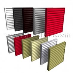 Door Louver 800CORE, Inverted Y-Blades, Transom Installation, up to 4' x 6'-8"