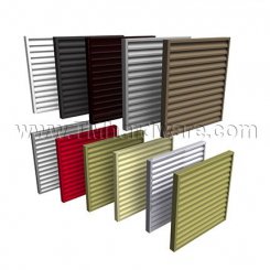 Door Louver 900CORE, Standard Z-Blades, Transom Installation, up to 4' x 6'-8"