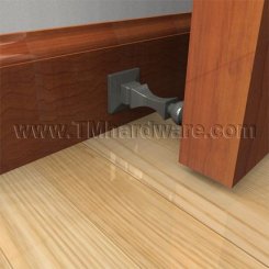 Deltana Decorative 3-5/8" Baseboard Door Bumper, Solid Brass