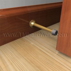 Deltana 4" Baseboard Door Stop, Solid Brass