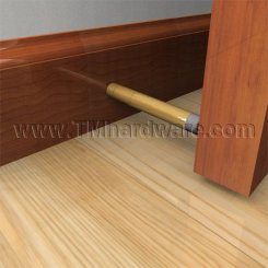 Deltana Extendable Baseboard Door Stopper, Solid Brass