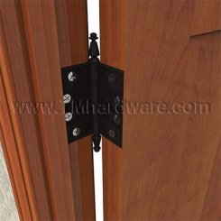 Deltana, Plain Bearing, Brass, Standard Weight, 3 Knuckle, Full Mortise, Ornate Hinge, 4" x 4"