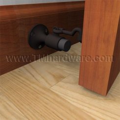 Deltana, Wall Mounted, Heavy Duty Door Stop with Ring Catch