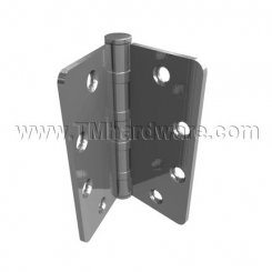 Hager ECRCBB1100, 4" x 4", 2 Ball Bearing, Steel, 5 Knuckle, Full Mortised, 1/4" Radius ECCO Hinge